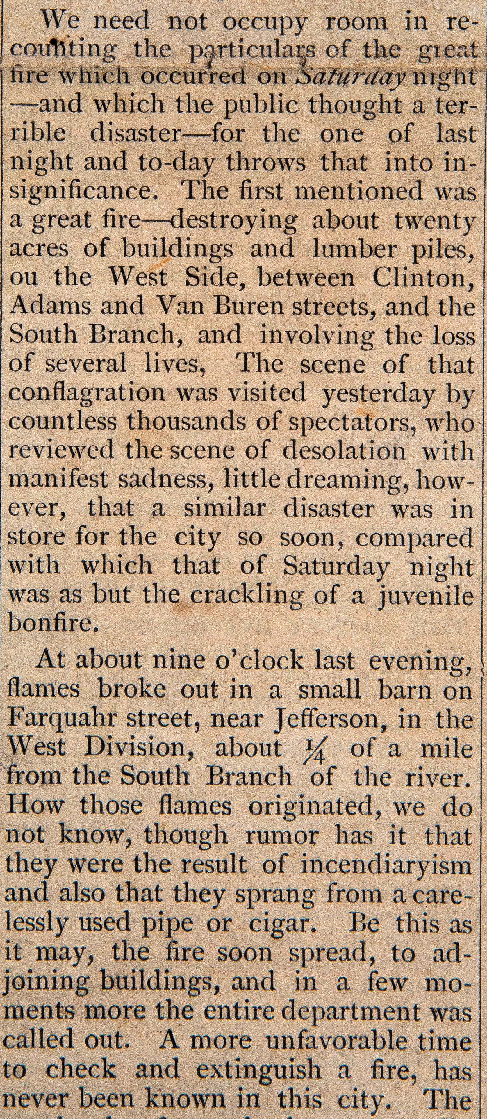 original october 10th, 1871 chicago evening post extra covering the great chicago fire of 1871