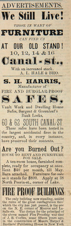 original october 10th, 1871 chicago evening post extra covering the great chicago fire of 1871