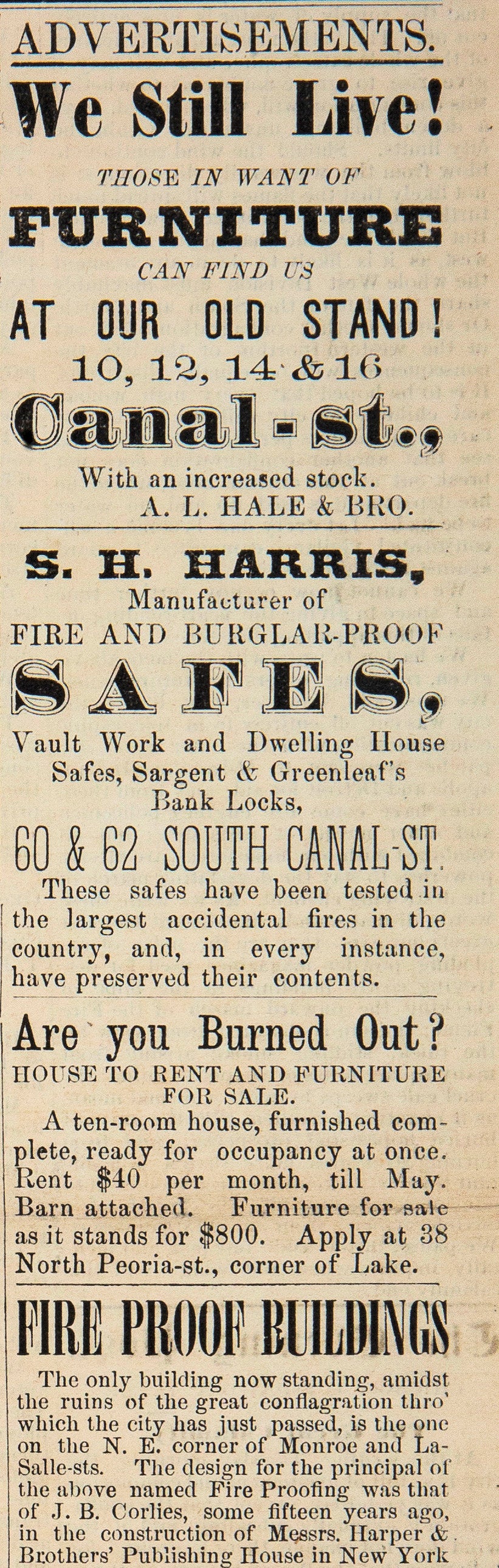 original october 10th, 1871 chicago evening post extra covering the great chicago fire of 1871