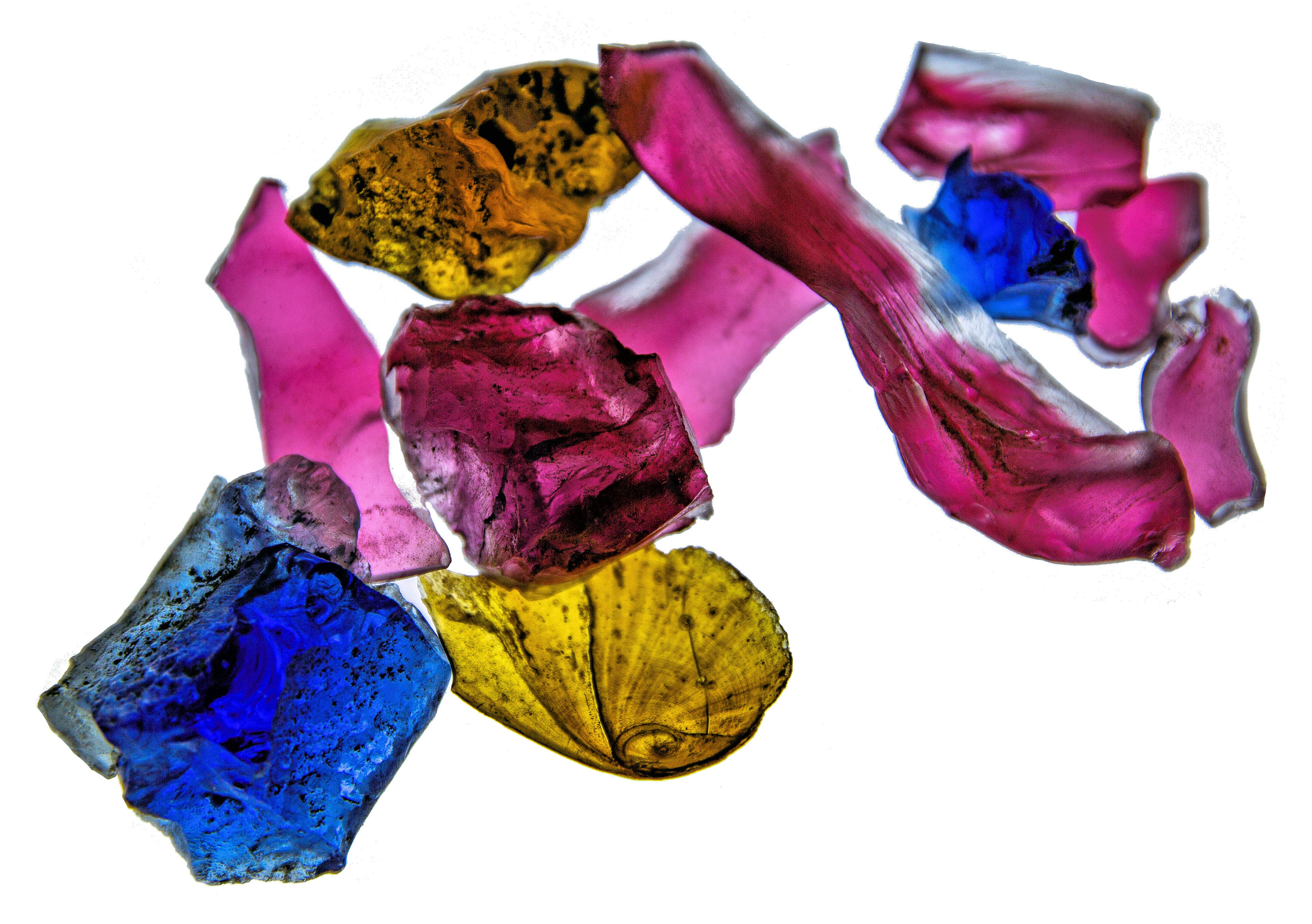 glass fragments salvaged as souvenirs from a "church and school" in the burned district around the time of the great chicago fire of 1871