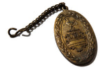 rare early 20th century marshall and fox cast bronze chicago blackstone hotel guestroom door keyfob