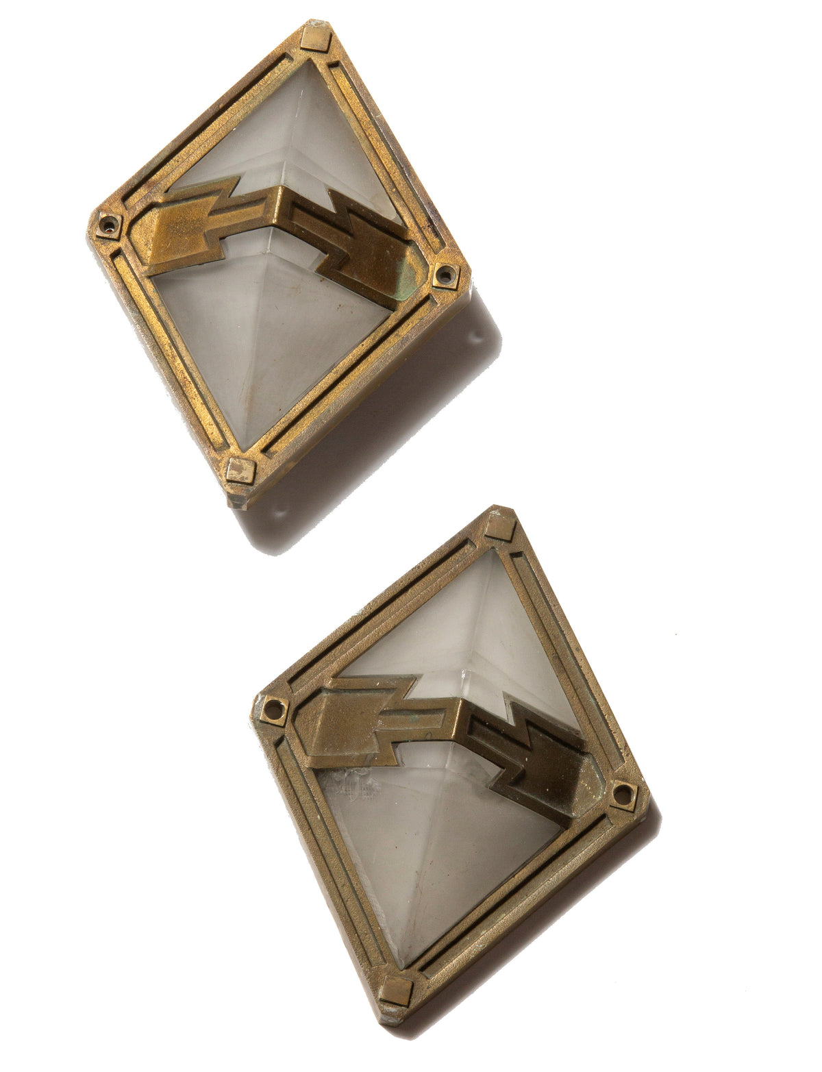 matching set of art deco style holabird and root art deco 333 north michigan avenue building elevator indicator lights