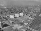 group of reprint photographic images of michael reese hospital as it appeared in 1960