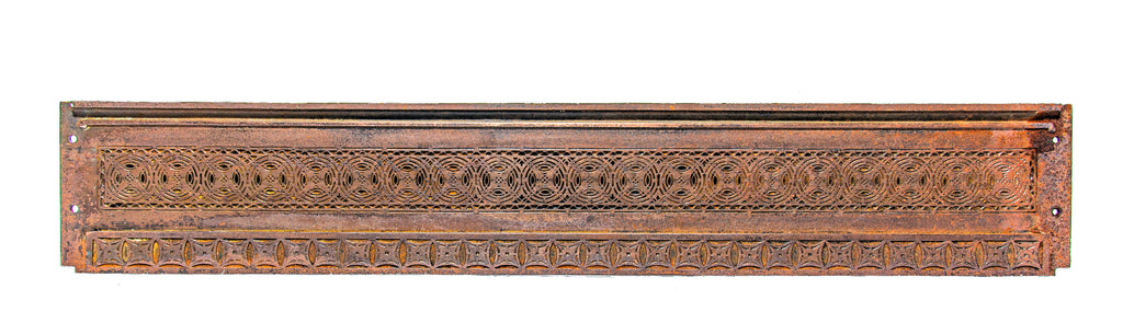 museum-quality louis h. sullivan-designed copper plated cast iron staircase riser salvaged from the 1893 chicago stock exchange building