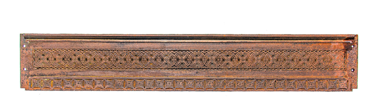 museum-quality louis h. sullivan-designed copper plated cast iron staircase riser salvaged from the 1893 chicago stock exchange building