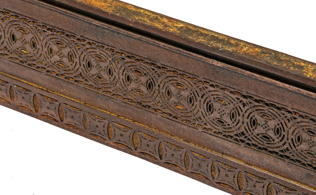 museum-quality louis h. sullivan-designed copper plated cast iron staircase riser salvaged from the 1893 chicago stock exchange building