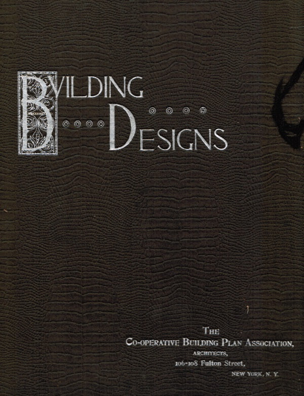 original and rare folio-sized late 19th century american beautifully illustrated co-operative building plan association's "building designs" portfolio