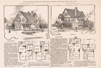 original and rare folio-sized late 19th century american beautifully illustrated co-operative building plan association's "building designs" portfolio