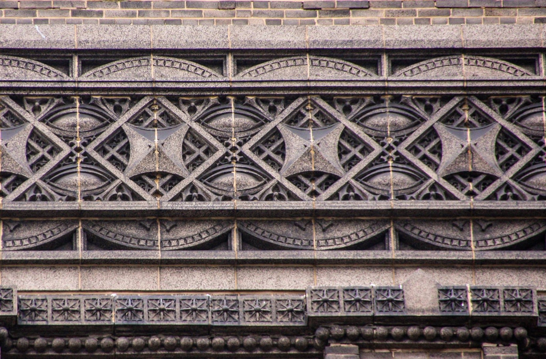 original hugh garden-designed 1907 michael reese hospital terra cotta fragment with speckeled glaze finish