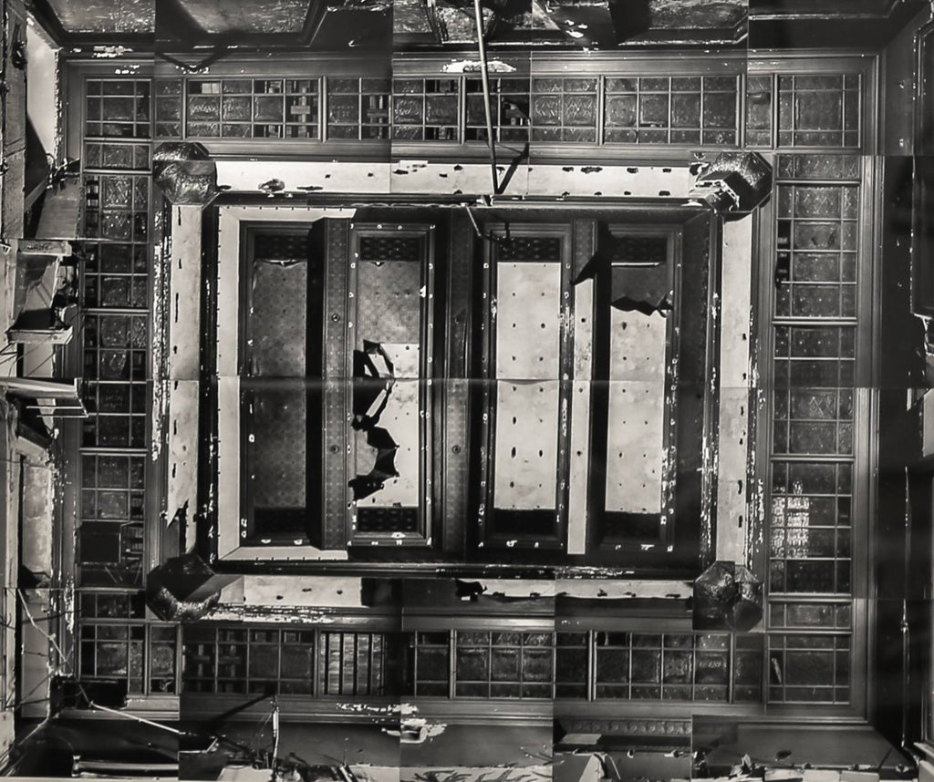 original 1893 museum-quality adler and sullivan chicago stock exchange trading room art glass skylight window