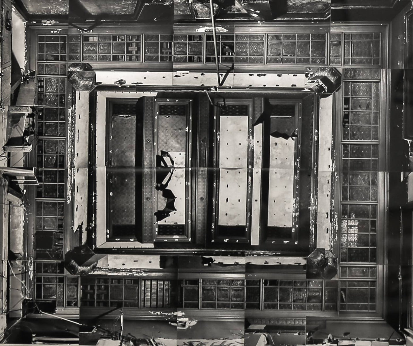 original 1893 museum-quality adler and sullivan chicago stock exchange trading room art glass skylight window