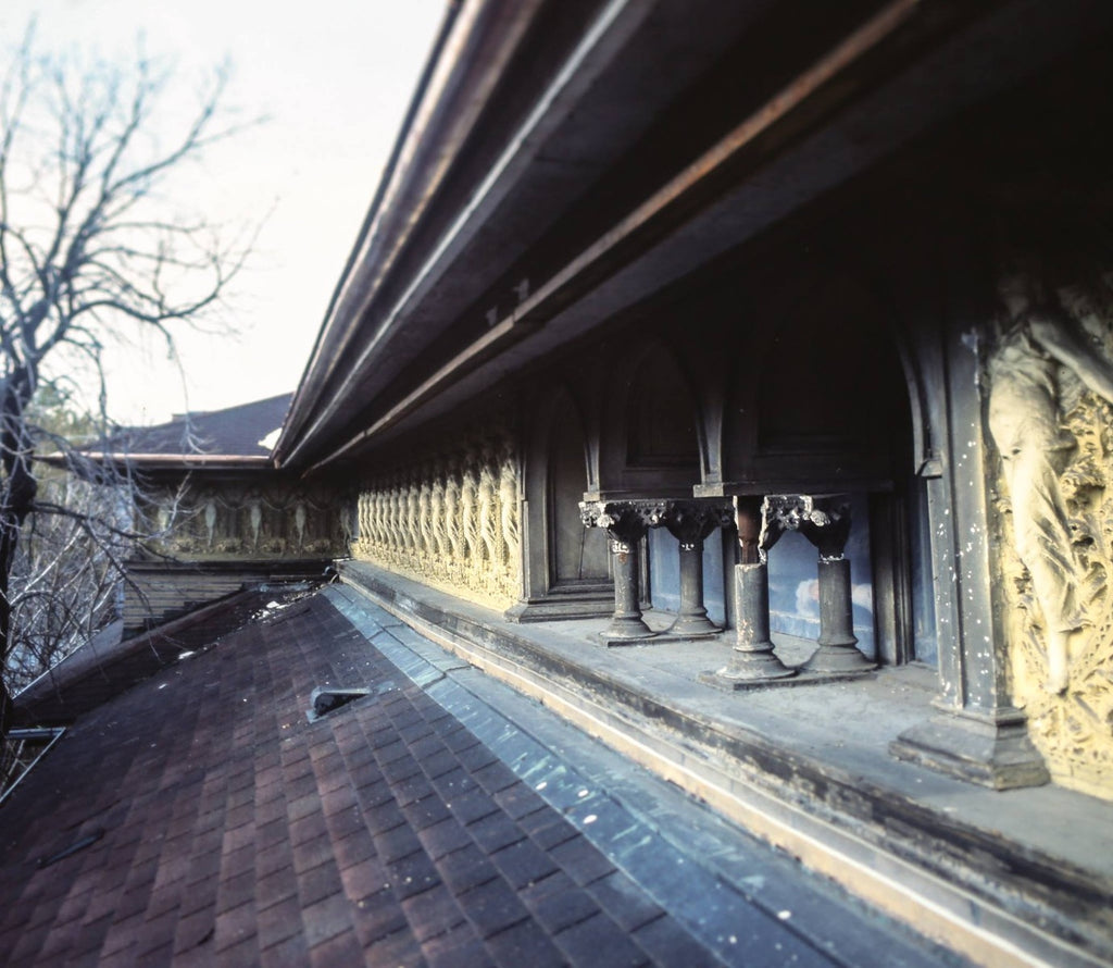 historically important 1896 isidore heller house exterior painted cast ornamental plaster column capital half-sections