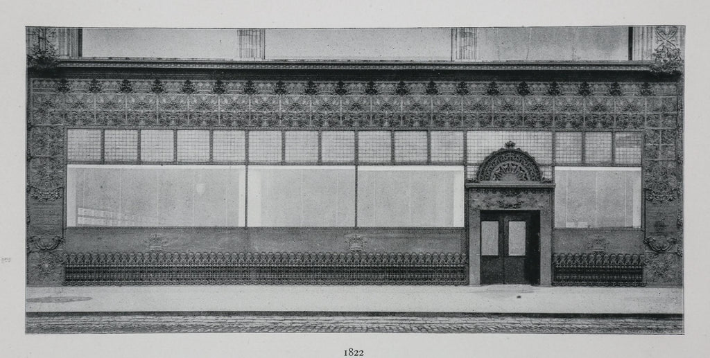 rare original 1899 louis h. sullivan-designed cast iron exterior gage building storefront frieze panel