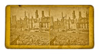 single original antique american october 1871 great chicago fire stereograph or stereoview card depicting the "burnt district" shortly after the fire