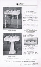 early 20th century highly illustrated "standard" brand american sanitary manufacturing company lavatory "plumbing fixtures" product catalog
