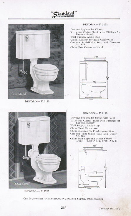 early 20th century highly illustrated "standard" brand american sanitary manufacturing company lavatory "plumbing fixtures" product catalog