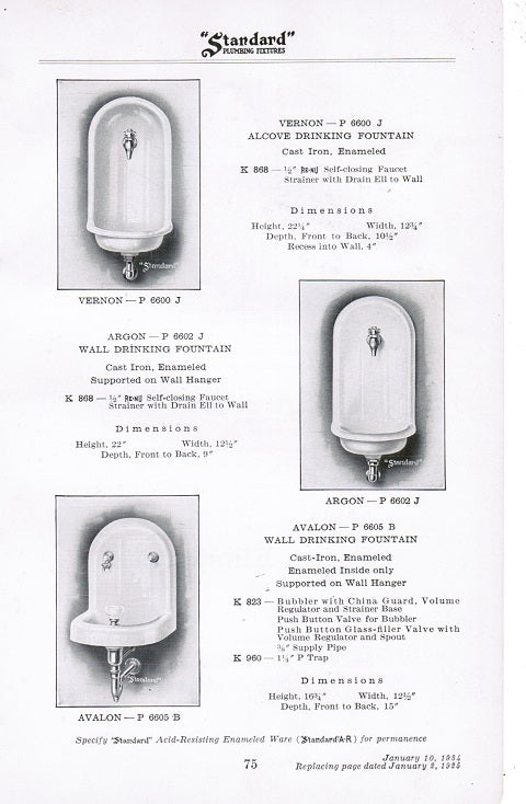 early 20th century highly illustrated "standard" brand american sanitary manufacturing company lavatory "plumbing fixtures" product catalog