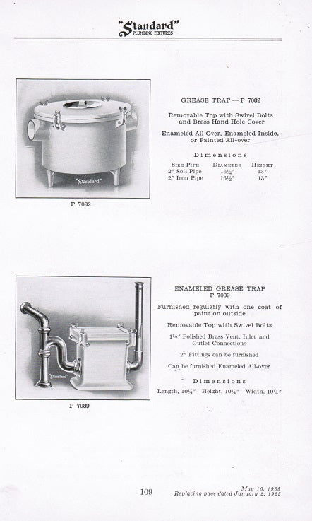 early 20th century highly illustrated "standard" brand american sanitary manufacturing company lavatory "plumbing fixtures" product catalog