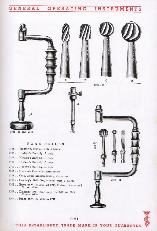 c. 1935 n. s. low and company's twenty-fourth edition "catalogue of surgical instruments of superior quality"