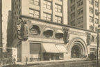 original louis h. sullivan-designed ornamental cast iron customized union trust building doorknob and backplate