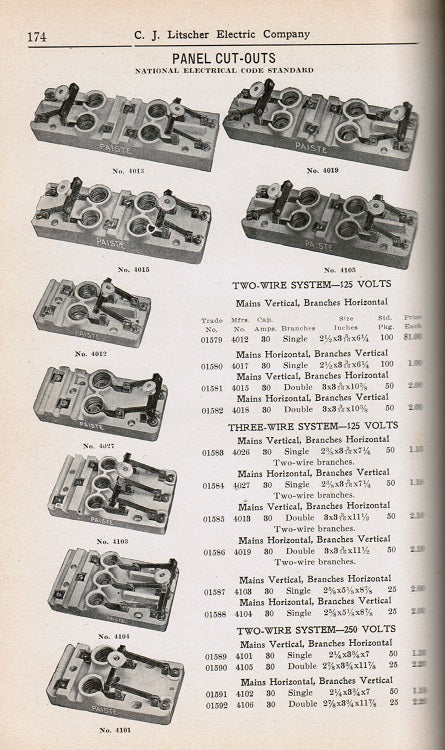 early 20th century antique american hardbound c. j. litscher electric company "electrical supplies" catalog no. 10