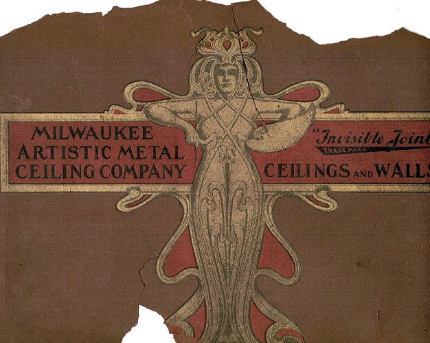 rare and highly sought after original c.1909 milwaukee artistic metal ceiling company extensive "walls and ceilings" ornamental metalwork catalog