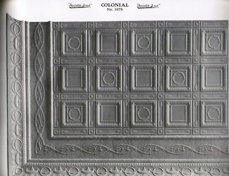 rare and highly sought after original c.1909 milwaukee artistic metal ceiling company extensive "walls and ceilings" ornamental metalwork catalog