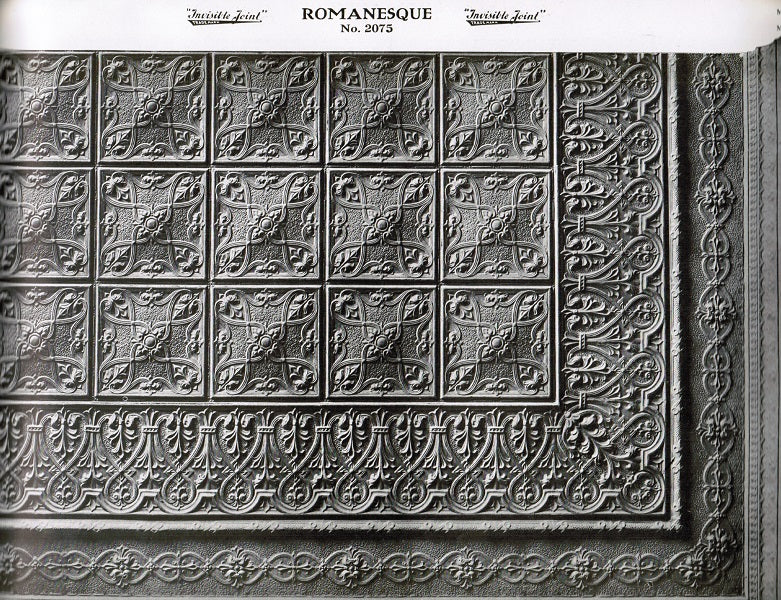 rare and highly sought after original c.1909 milwaukee artistic metal ceiling company extensive "walls and ceilings" ornamental metalwork catalog