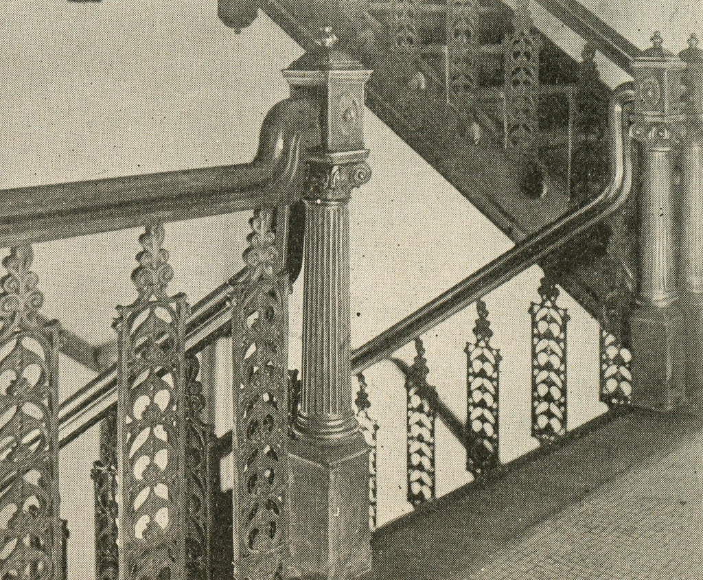 hard to find original solon s. beman-designed cast iron pabst building ornamental cast iron staircase baluster by winslow brothers