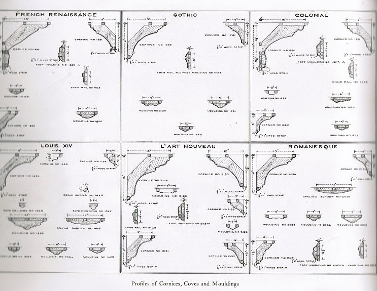 rare and highly sought after original c.1909 milwaukee artistic metal ceiling company extensive "walls and ceilings" ornamental metalwork catalog