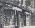 very unusual one-of-a-kind early 20th century single-sided exterior storefront "come see" optometrist trade sign