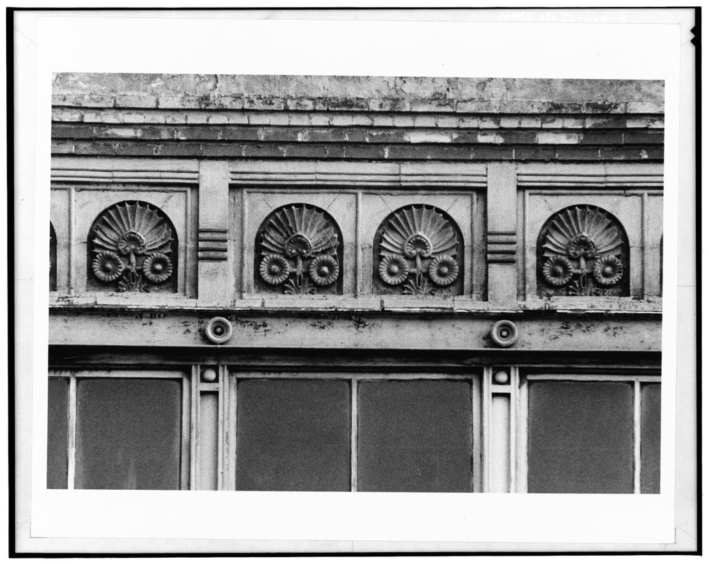 museum quality 1884 louis h. sullivan-designed exterior scoville building red slip glazed terra cotta lunette with segmented surround and deep undercuts