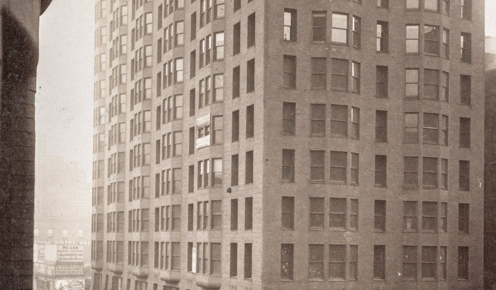 original dark brown anderson pressed brick from burnham and root's monadnock building (north half, 1891)