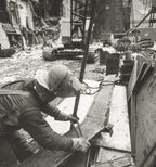 original 1893 copper-plated cast iron chicago stock exchange building interior staircase stringer fragment