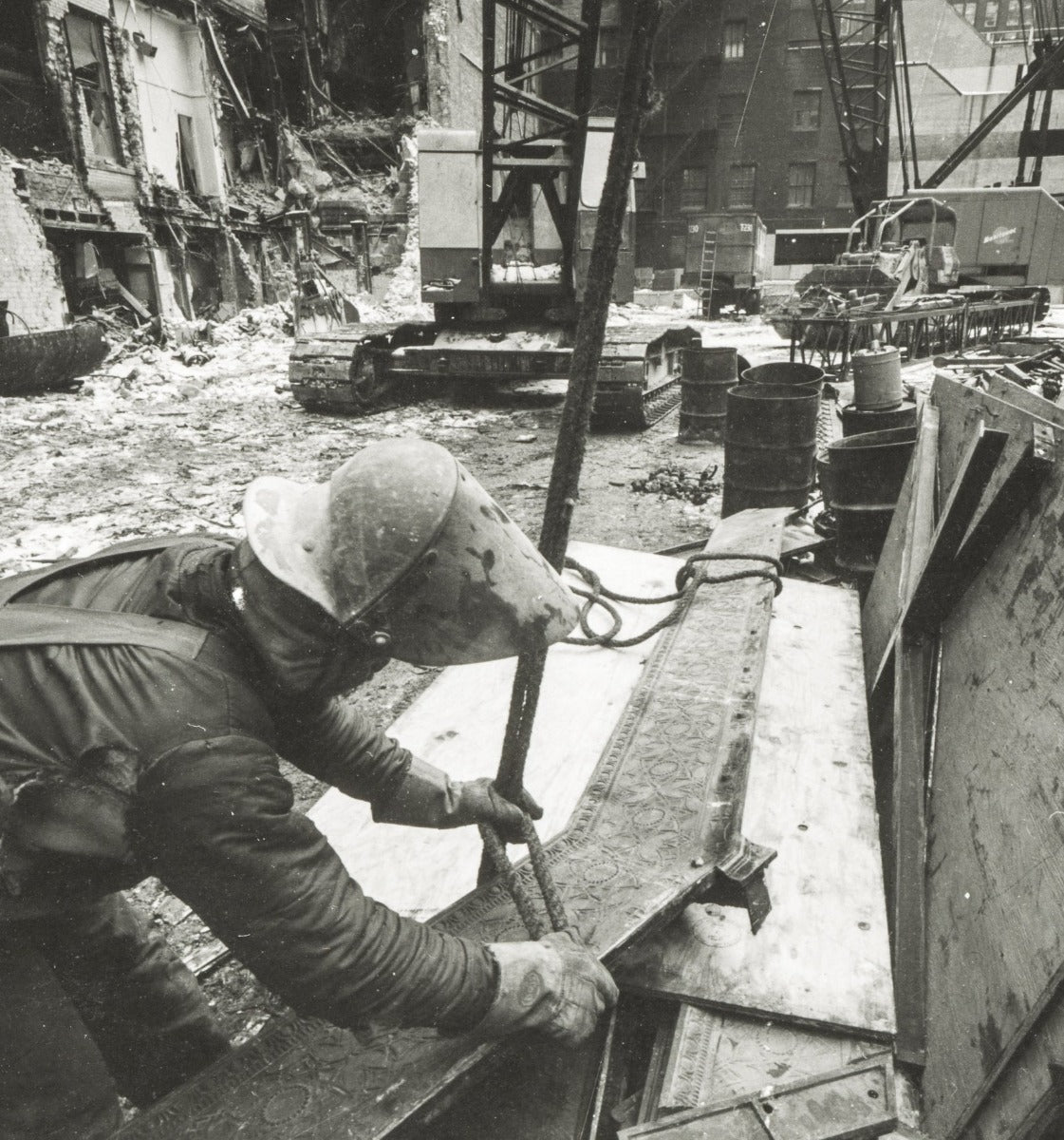 original 1893 copper-plated cast iron chicago stock exchange building interior staircase stringer fragment