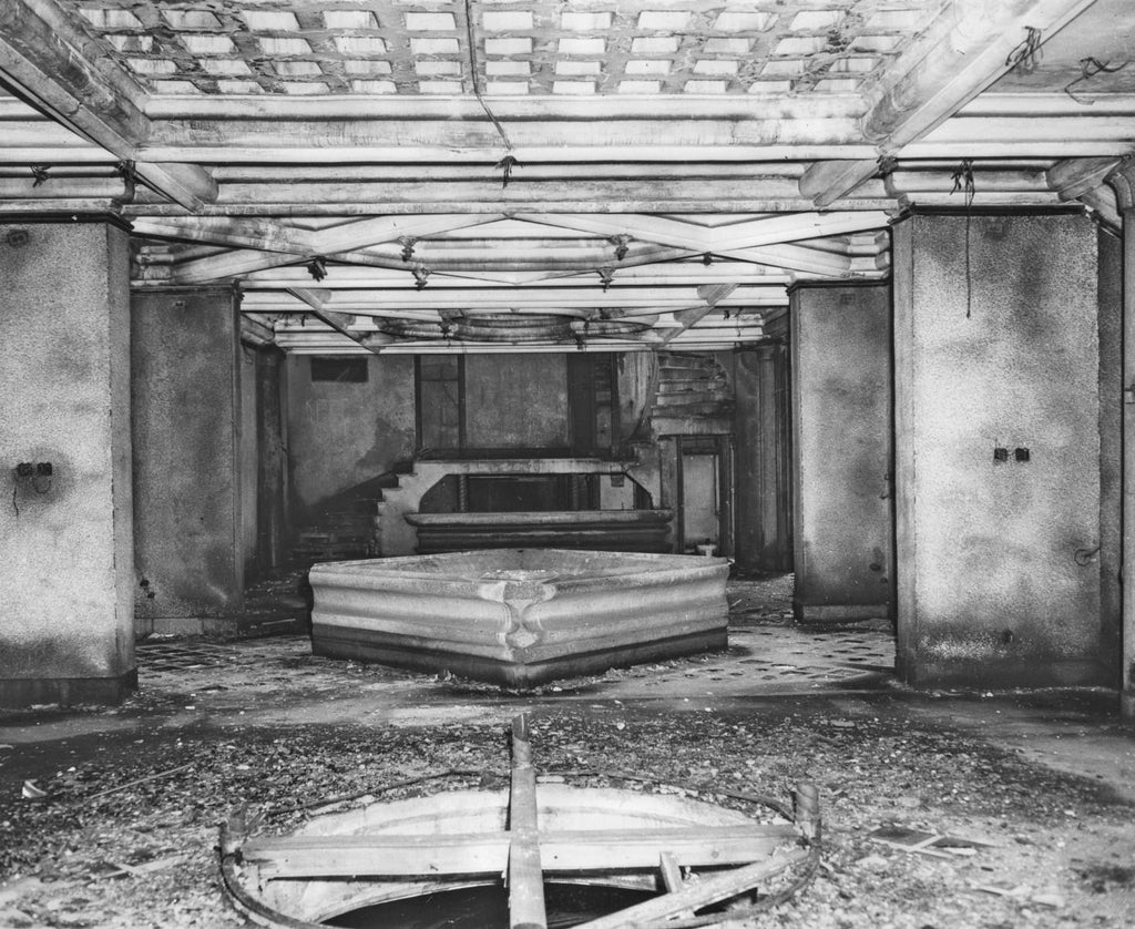 unusual multi-colored terrazzo floor fragments unearthed from the site of washington porter's kiosk sphinx (1928-1933)