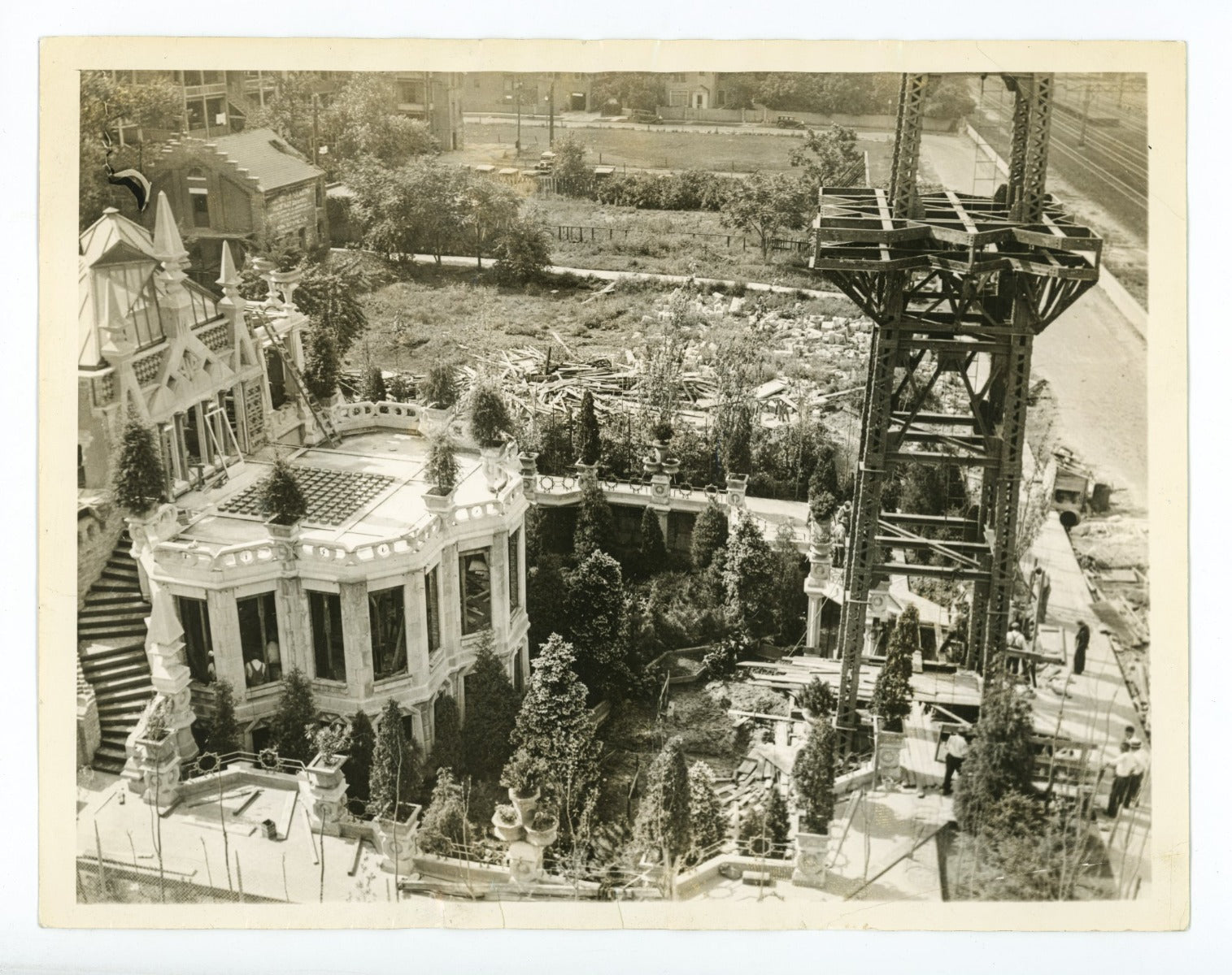 original colored concrete building fragment unearthed from the site of washington porter's kiosk sphinx