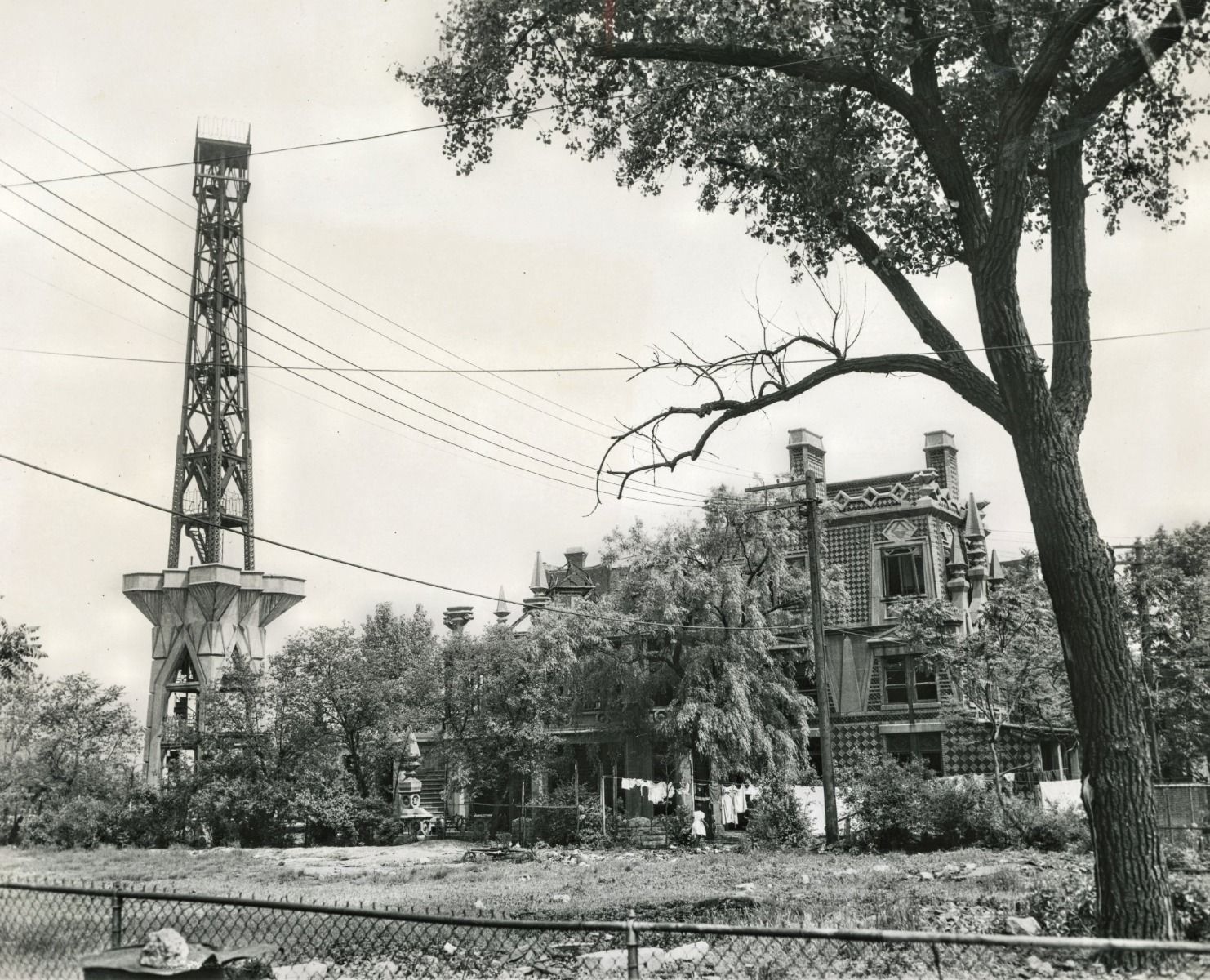 unusual multi-colored terrazzo floor fragments unearthed from the site of washington porter's kiosk sphinx (1928-1933)