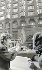 original 1972 kirby green-designed adler and sullivan chicago stock exchange demolition protest single-sided placard