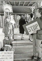 original 1972 kirby green-designed adler and sullivan chicago stock exchange demolition protest single-sided placard