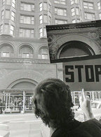 original 1972 kirby green-designed adler and sullivan chicago stock exchange demolition protest single-sided placard