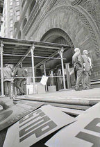 original 1972 kirby green-designed adler and sullivan chicago stock exchange demolition protest single-sided placard