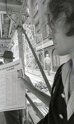 original 1972 kirby green-designed adler and sullivan chicago stock exchange demolition protest single-sided placard