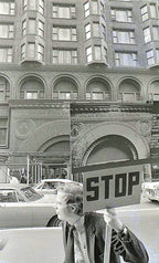 original 1972 kirby green-designed adler and sullivan chicago stock exchange demolition protest single-sided placard
