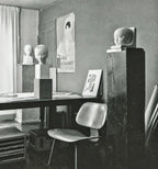 alfonso iannelli-designed cast plaster and/or resin sculpture model with allover ivory white finish