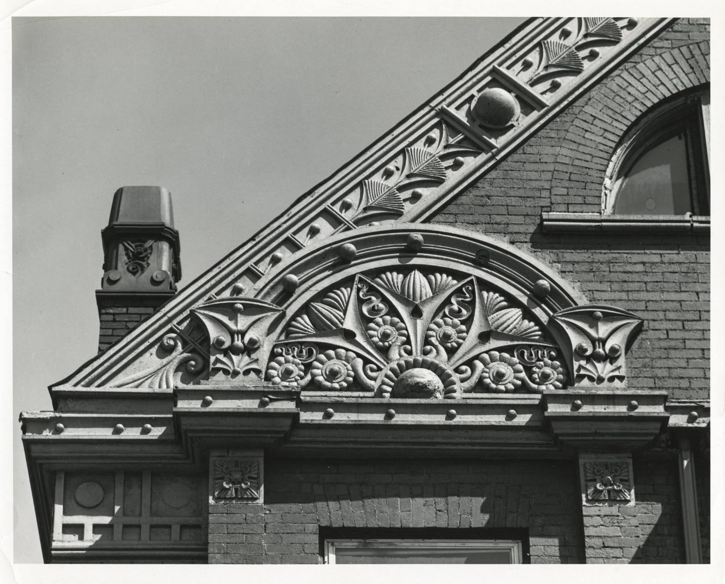 original red slip glazed 1884 louis h. sullivan-designed martin barbe residence terra cotta block