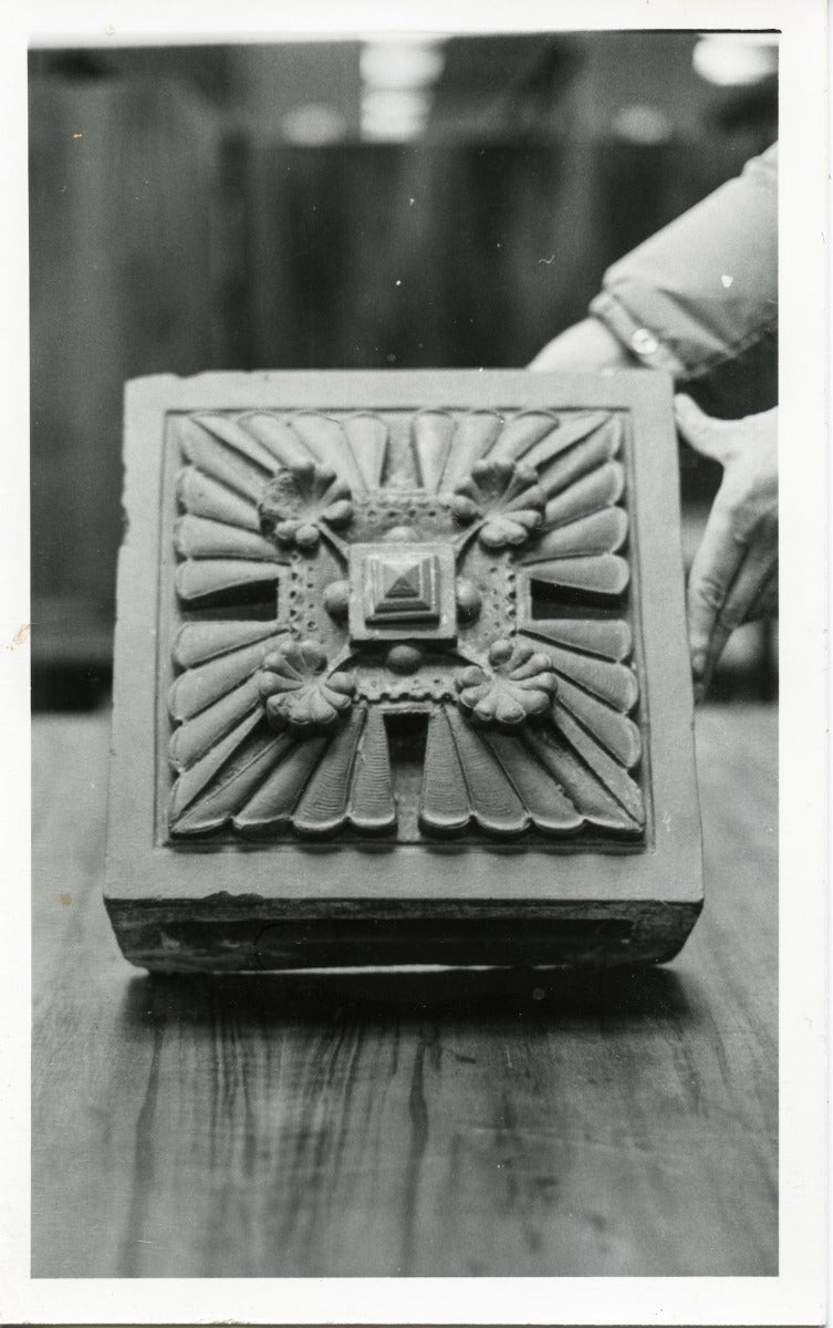 original red slip glazed 1884 louis h. sullivan-designed martin barbe residence terra cotta block