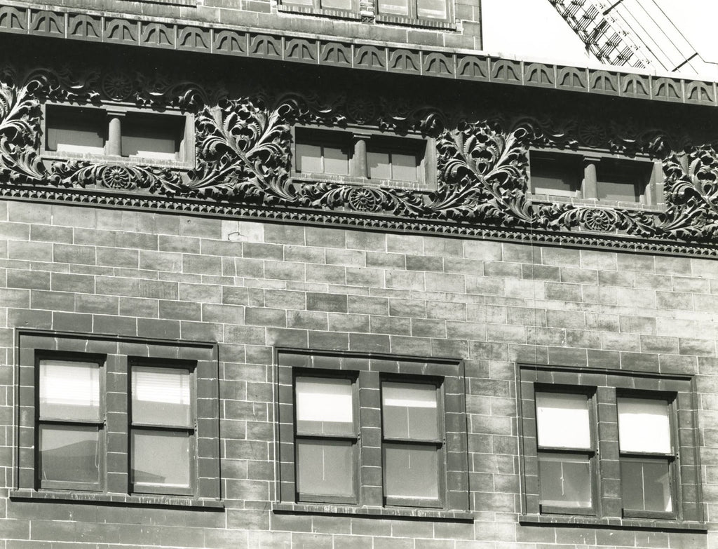 original 19th century salvaged chicago schiller building 13th floor cornice sine-curve terra cotta panel
