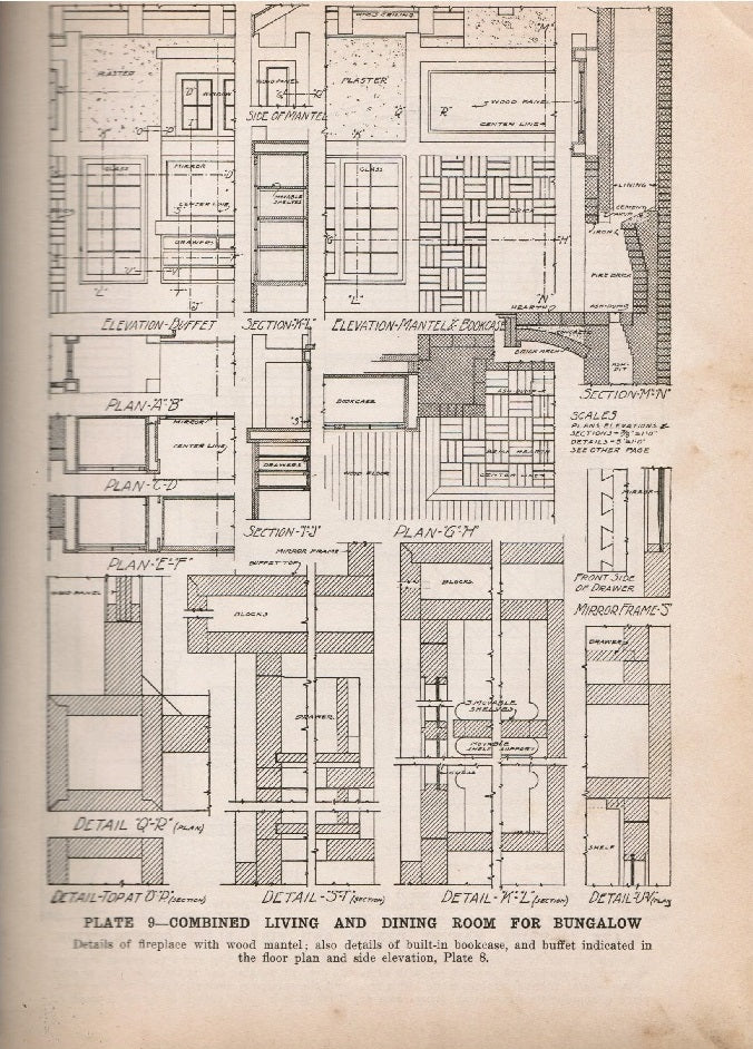 c. 1911 all original highly illustrated "radford's details of building construction" with full page detailed drawings and/or schematics