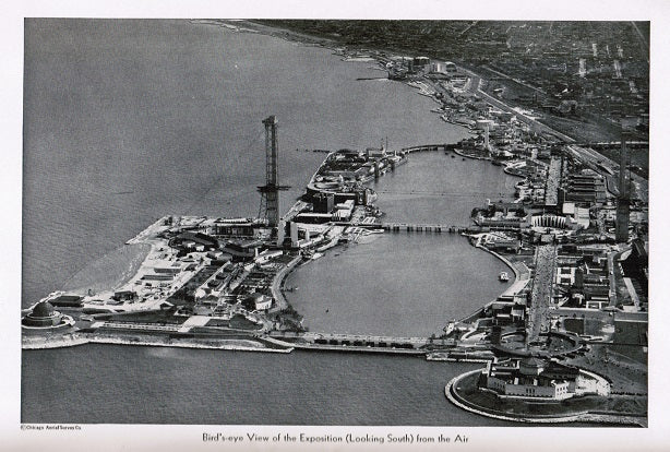 all original and intact single c. 1930's depression-era paperback photograph booklet identified as the "official pictures of a century of progress exposition"